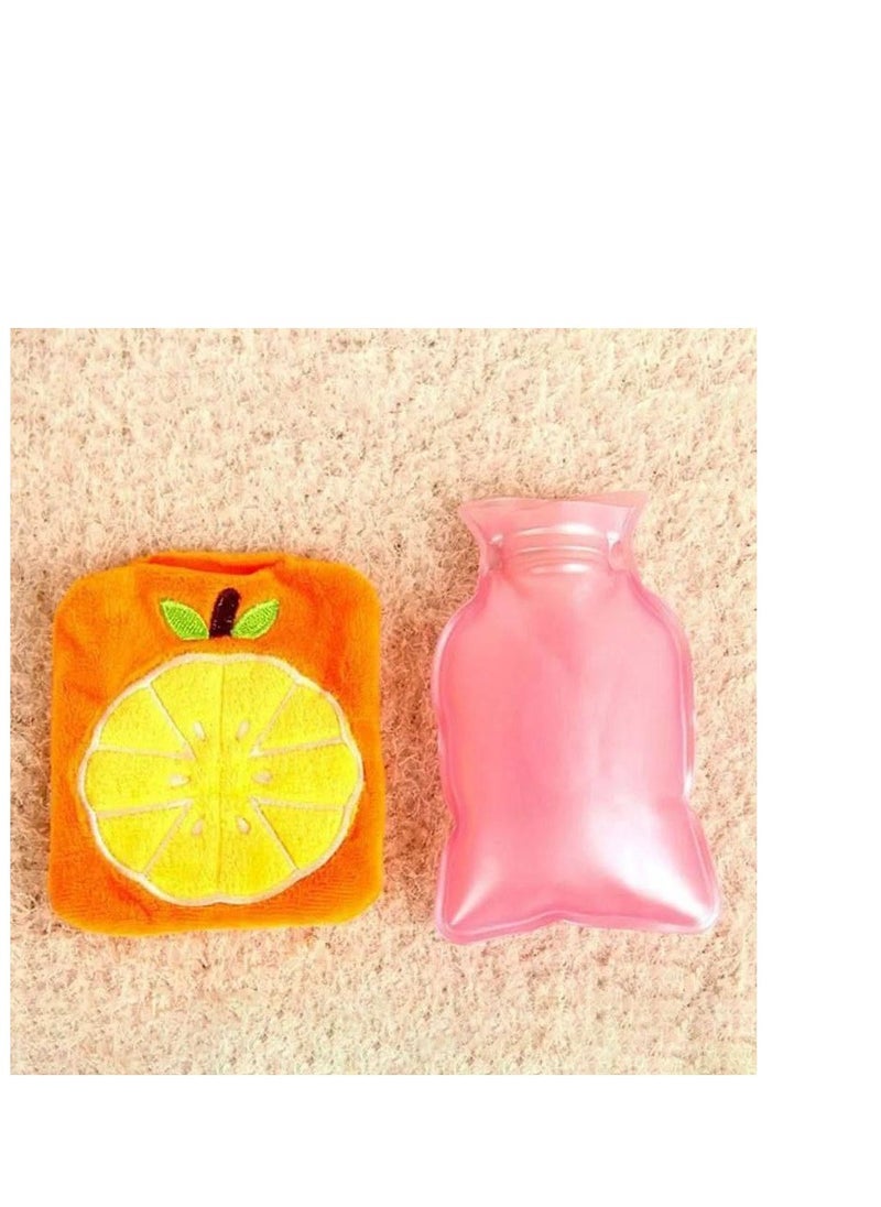 1 small water bottle with a lid, multi-use for adults, children and newborns, hot and cold to keep warm and relieve pain and tension, multiple drawings and colours.