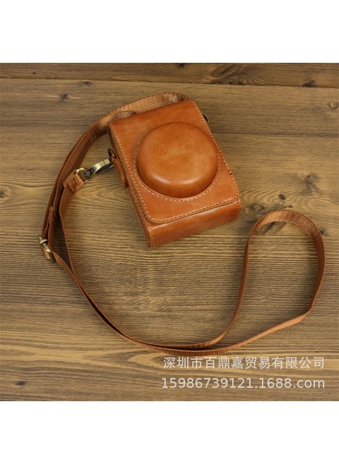 Sony ZV1ii ZV1F ZV1 Camera Leather Case Vertical Brown