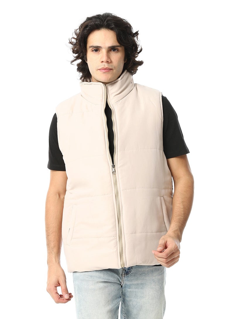 Andora Basic Turtle Neck Bomber Vest  - Image 1