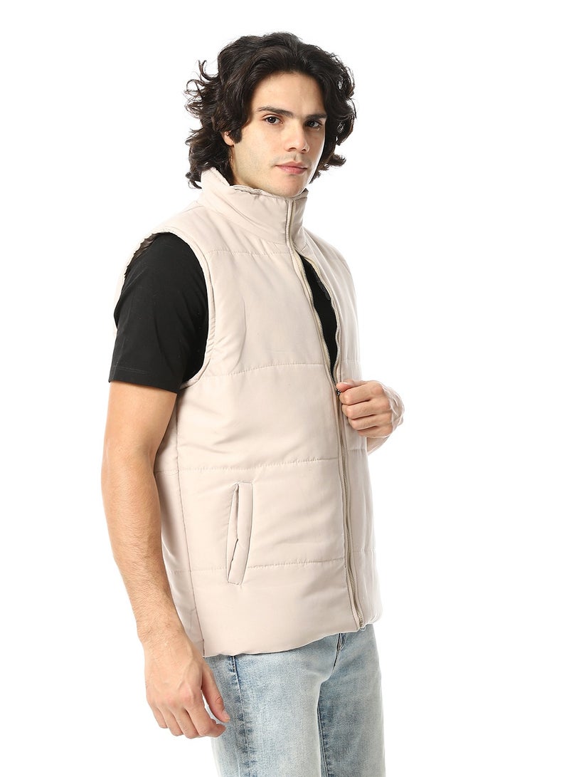 Andora Basic Turtle Neck Bomber Vest  - Image 2