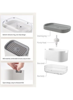Chabeia 10oz Soap Dispenser with Sponge Holder – 300ml Kitchen Dish Soap Pump, Durable & Leakproof Design (Black)  - Image 2
