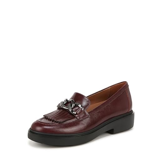 Naturalizer حذاء لوفر باريس للنساء من ناتشرايزر باللون الأحمر النبيذي من الجلد 95 M