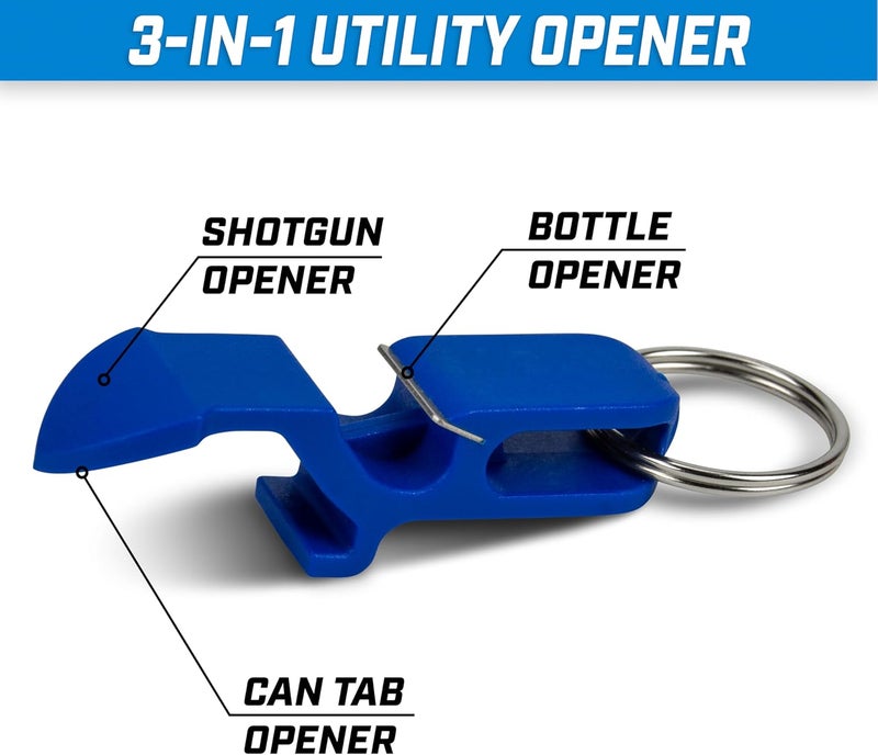 GoPong Ultimate Beer Shotgun Opener - Keychain Tool 10 Pack - Great for Party Favors, Tailgating and More - Choose Your Color - Image 2