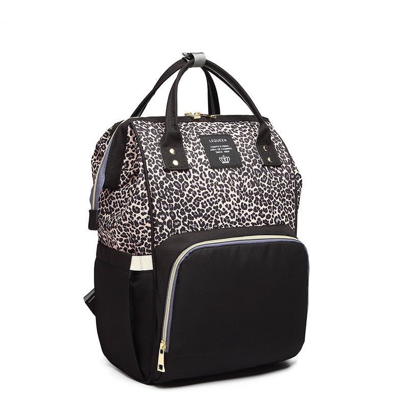 LEQUEEN Fashionable Multi-Functional Large-Capacity Mommy Bag - New Style Shoulder  Backpack - Image 4