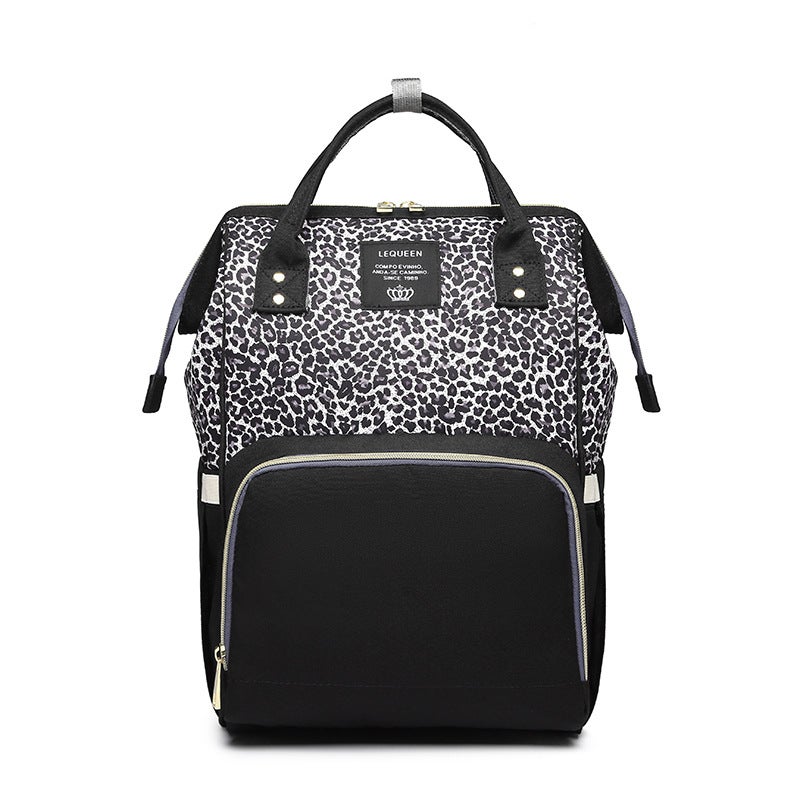 LEQUEEN Fashionable Multi-Functional Large-Capacity Mommy Bag - New Style Shoulder  Backpack - Image 3