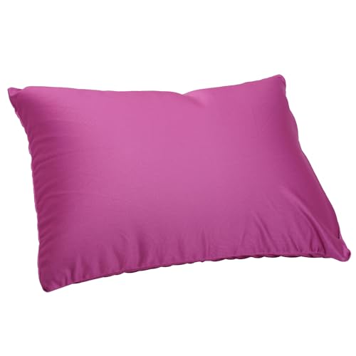 Focustree Microbead Throw Pillow with Removable Cover Bed Body Microbead Pillow Neck Head Back Support, Spandex Soft Silky Fabric for Sleeping and Travel Sofa Bedroom Comfortable (Dark Purple) - Image 1
