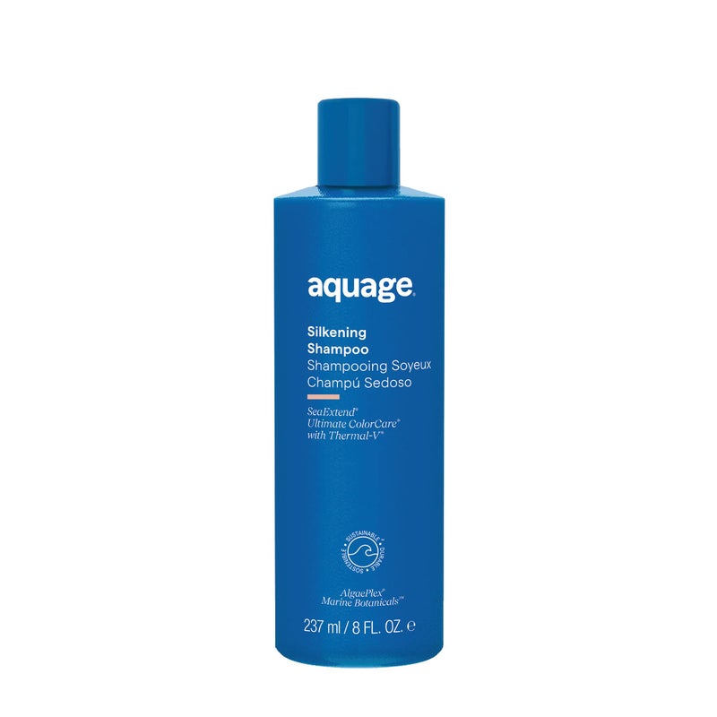 AQUAGE SeaExtend Silkening Shampoo, Smoothes and Silkens Coarse, Curly Hair, 8 oz - Image 1