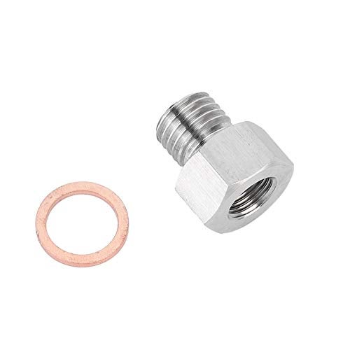 EVGATSAUTO M12x1.5 to 1/8 NPT Fitting Adapter, Aluminium Alloy Fitting Adapter NPT 1/8" Female to Metric M12X1.5 Male Accessory Oil Pressure Adapter - Image 2