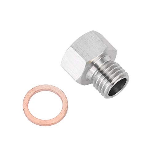 EVGATSAUTO M12x1.5 to 1/8 NPT Fitting Adapter, Aluminium Alloy Fitting Adapter NPT 1/8" Female to Metric M12X1.5 Male Accessory Oil Pressure Adapter - Image 1