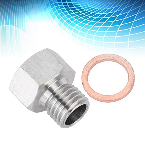 EVGATSAUTO M12x1.5 to 1/8 NPT Fitting Adapter, Aluminium Alloy Fitting Adapter NPT 1/8" Female to Metric M12X1.5 Male Accessory Oil Pressure Adapter - Image 3