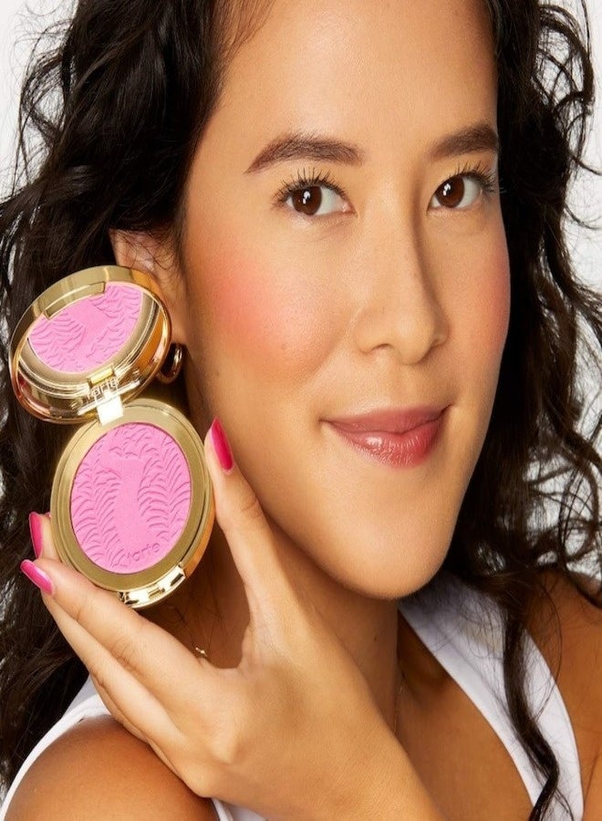 Tarte Cosmetics Tarte Amazonian Clay Skintuitive™ 12-Hour Powder Blush – Energy | Skintuitive™ Pink Shade, Long-Lasting Matte Finish, Buildable Natural Flush, 0.12 oz - Image 2