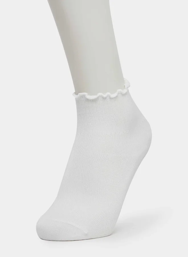 ستايلي Styli Set of 3 - Solid Crew Socks