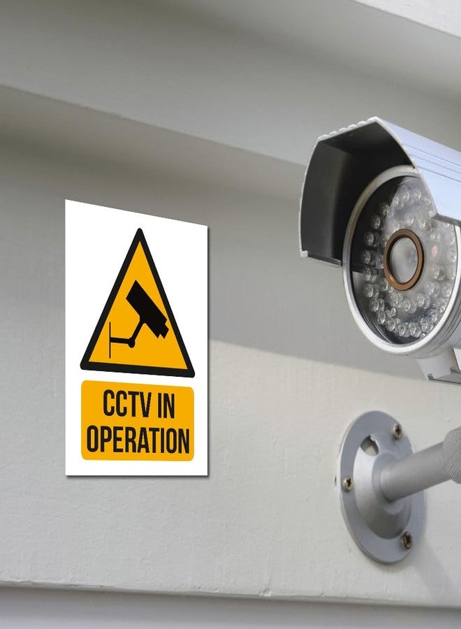 Canvas Bubble CCTV Camera Surveillance Sign Board - 8X10 Inch | CCTV In Operation Signage | Unbreakable ACP Sheet - Image 2