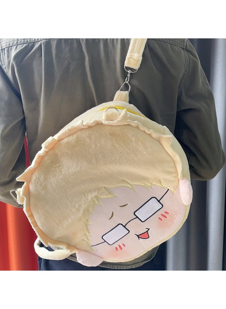 Haikyu plush backpack, Hotaru Tsukishima 40cm, rucksack display bag pain bag, multi-functional large-capacity cute suitable for travel, work, school - Image 5