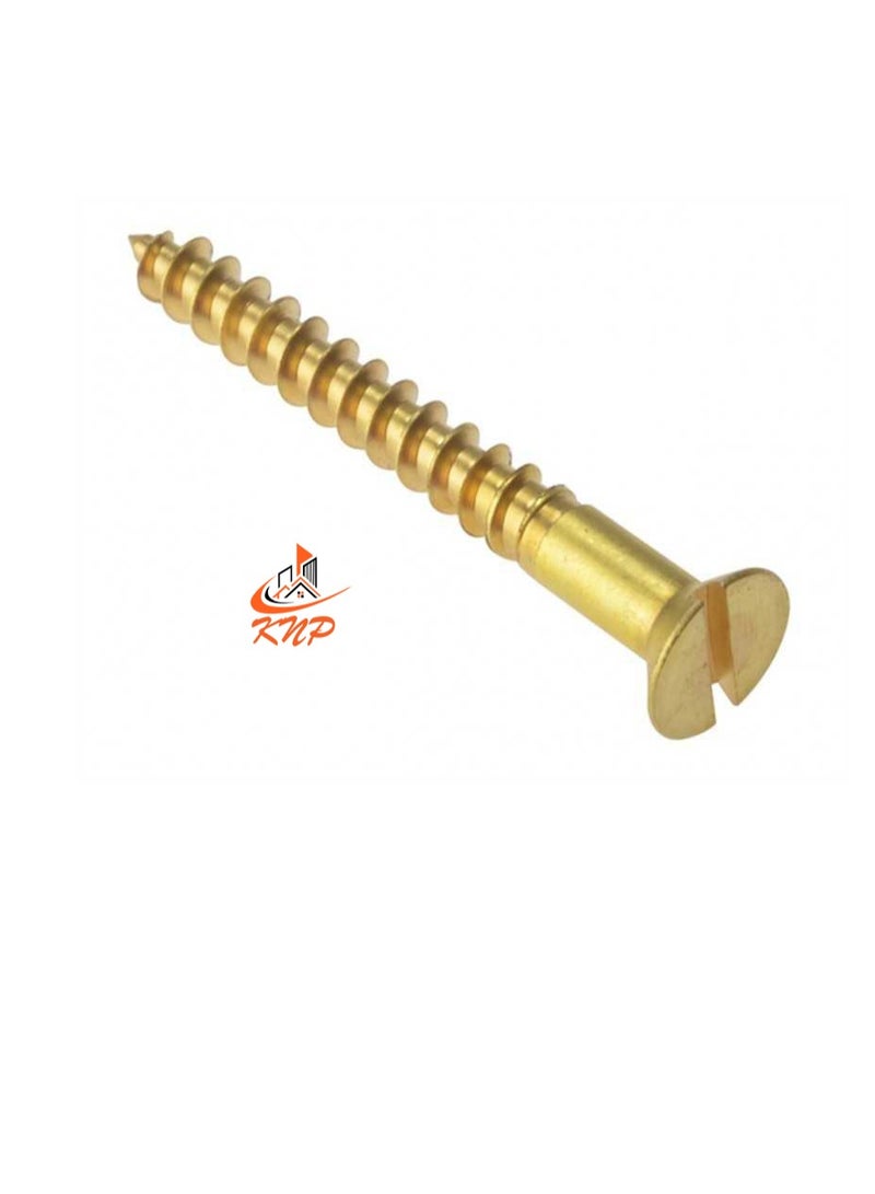 KNP KNP Brass Slotted Countersunk Head Screws - Pack of 200 (1/2" x 6g) - Image 1