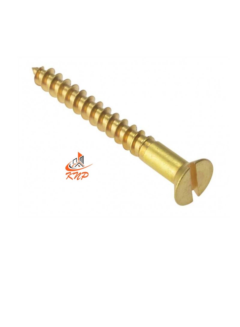 KNP KNP Brass Slotted Countersunk Head Screws - Pack of 200 (1/2" x 6g) - Image 2