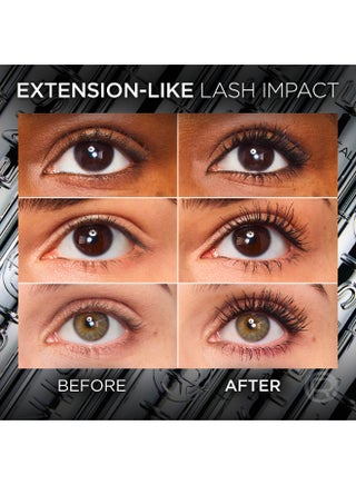 L'Oreal Paris Extensionist Mascara, Lengthening, Volumizing, and Curling Formula For a Lash Extension Eye Makeup Look, Washable Black - view 5