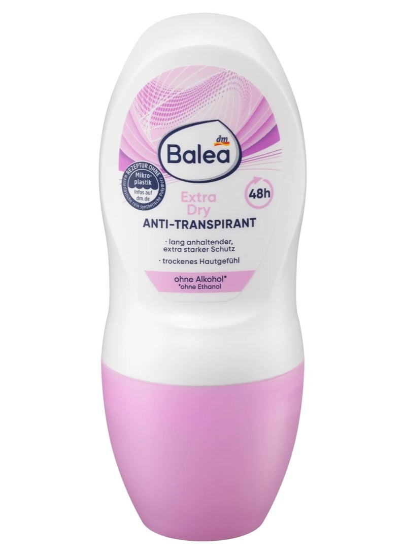 balea Deodorant Roll On Antiperspirant Extra Dry alcohol free 50 ml