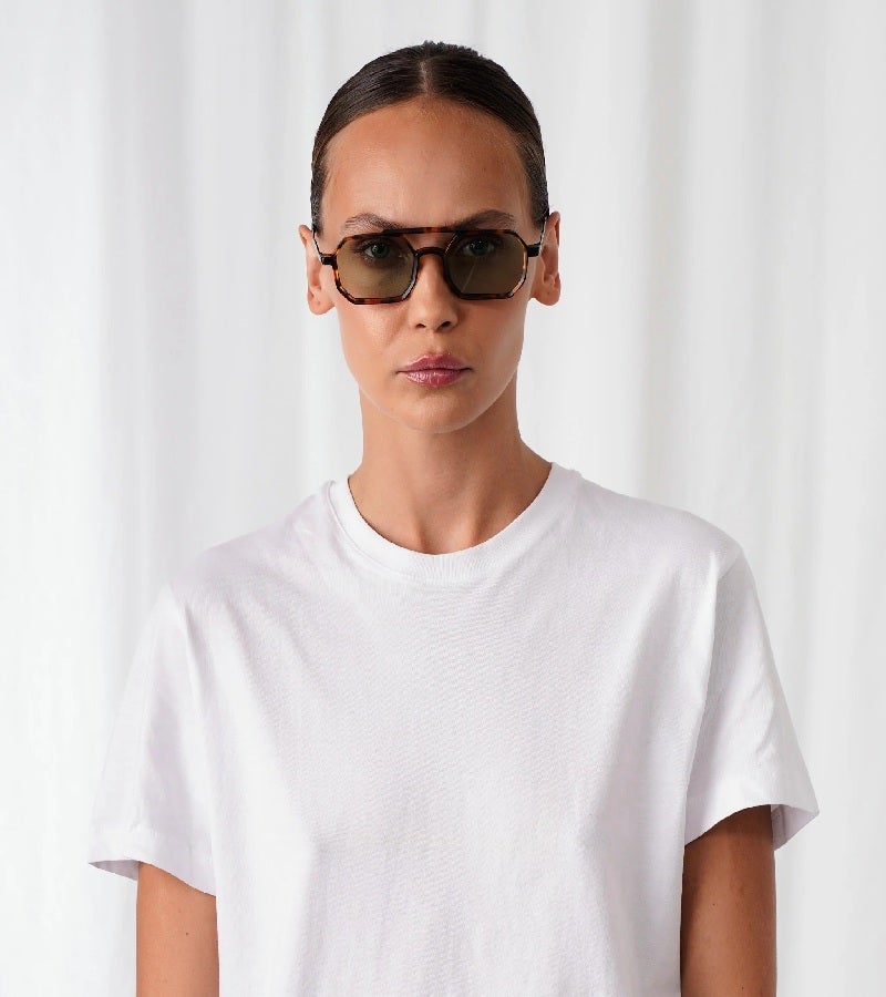  اكسبليست باوتس نظارات شمسية أنيقة للجنسين ريتشارد بلون أخضر فاتح بإطار سلحفاة مطفي - Image 4