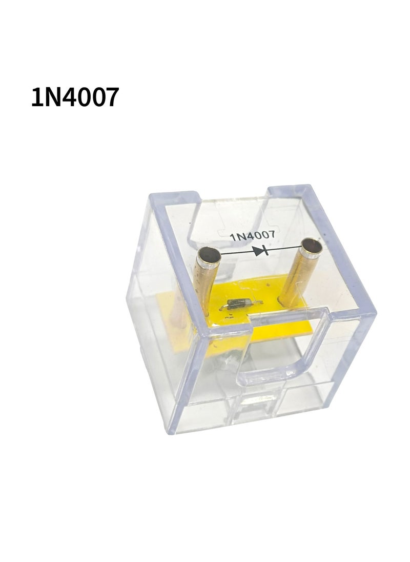 King Mariot - Pack of 2 | Zener Diode 1N4007 | Plastic Transparent Box | 3.8cm x 3.8cm x 3.5cm Dimensions | Essential for Electronic Projects and Circuit Protection - Image 1