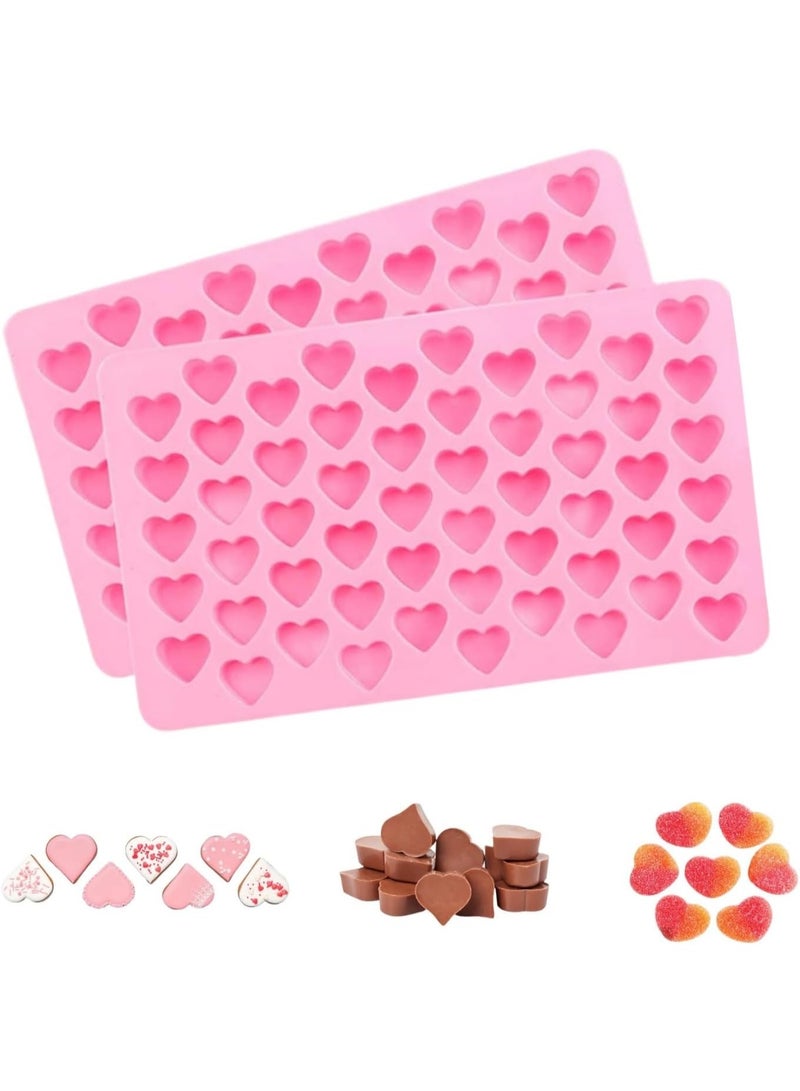 2 Pack Heart Silicone Molds Non-Stick Food Grade Silicone Molds Baking Mold Reusable Candy Mold,Used for Jelly, Homemade Treats, Candy, Chocolate,candle,lacquer seal Making Supplies - Image 1
