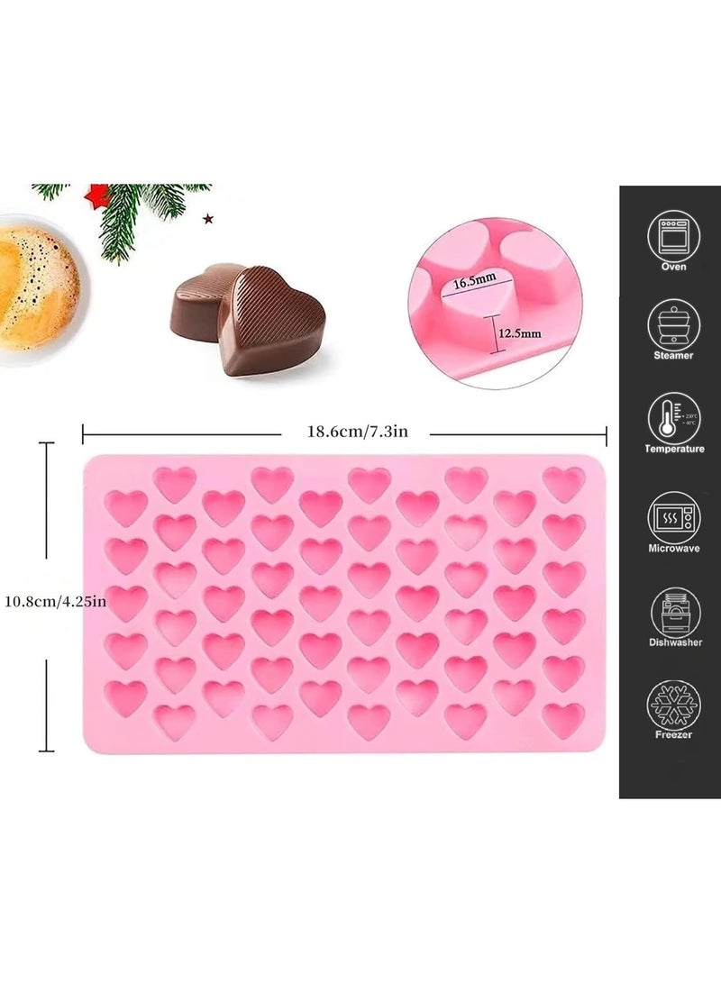 2 Pack Heart Silicone Molds Non-Stick Food Grade Silicone Molds Baking Mold Reusable Candy Mold,Used for Jelly, Homemade Treats, Candy, Chocolate,candle,lacquer seal Making Supplies - Image 2