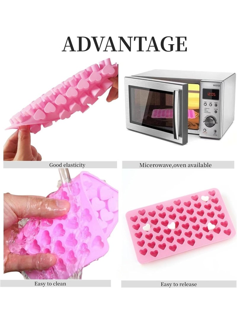 2 Pack Heart Silicone Molds Non-Stick Food Grade Silicone Molds Baking Mold Reusable Candy Mold,Used for Jelly, Homemade Treats, Candy, Chocolate,candle,lacquer seal Making Supplies - Image 4