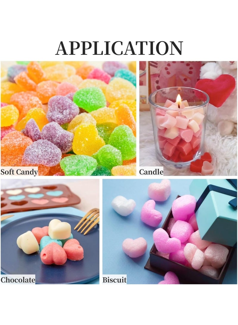 2 Pack Heart Silicone Molds Non-Stick Food Grade Silicone Molds Baking Mold Reusable Candy Mold,Used for Jelly, Homemade Treats, Candy, Chocolate,candle,lacquer seal Making Supplies - Image 5