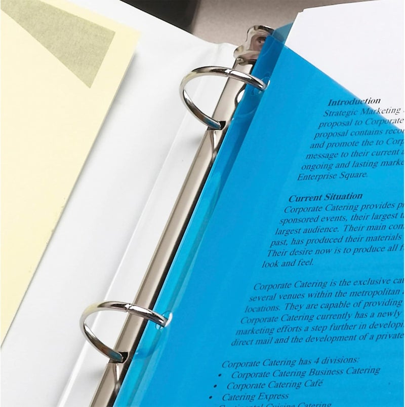 Smead Organized Up Poly Translucent Slash File Jacket, Three-Hole Punched, Letter Size, Assorted Colors, 5 per Pack - Image 3