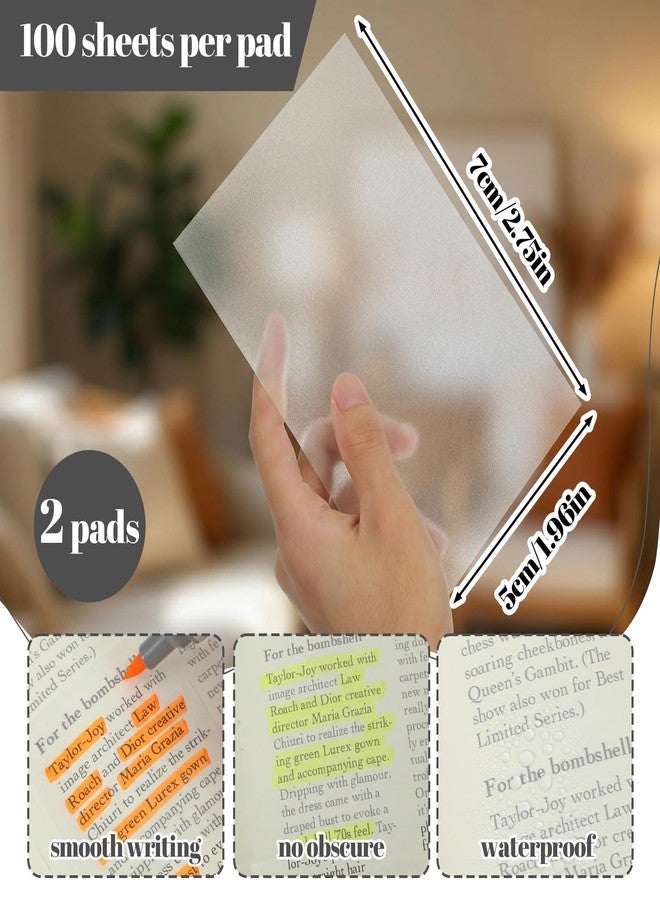 Xosjska 100 Sheets Clear Sticky Notes, 5 X 7 Inch Transparent Sticky Notes - Image 4