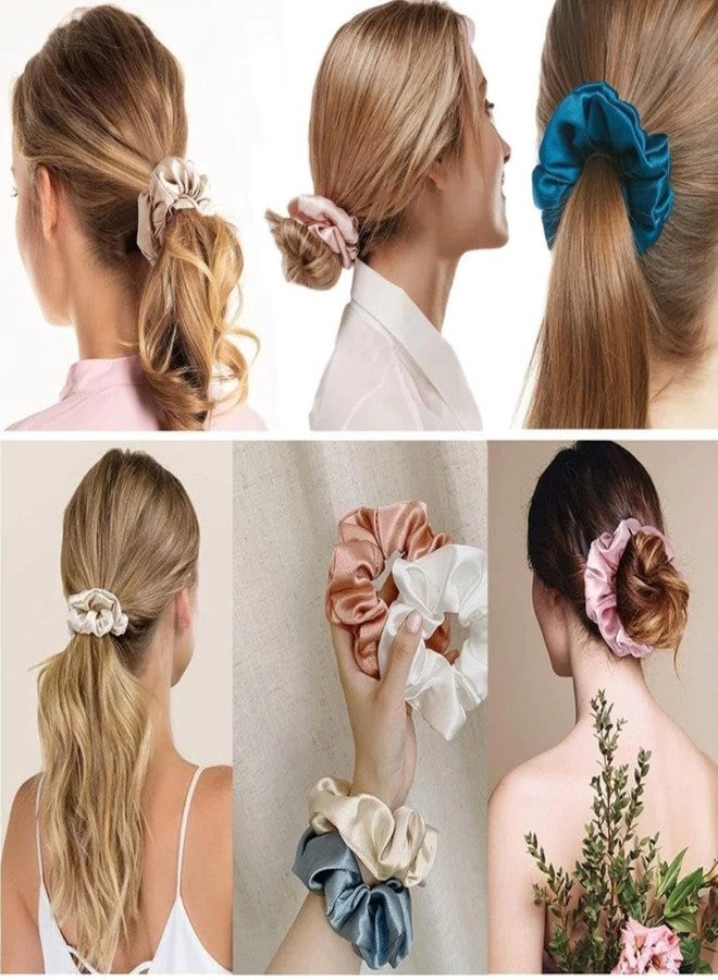 Kalaneet Hair Scrunchies Multi colour Pack of 24 for womens and girls (Beauty Multi 10) - Image 3