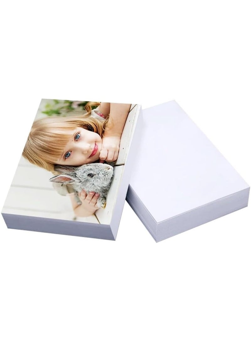 100 Sheets 4X 64R High Glossy Photographic Paper, Printer Photo Paper, Water Resistant and Durable, Suitable for Laser Printer or Copier Printing, Great for Photos, Invitations and Postcards - Image 1