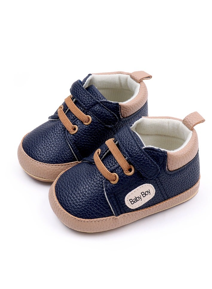 DecoLoral DECOR ME Blue Leather Toddler shoes for Boys  - Image 1