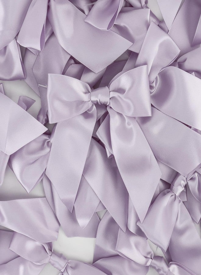 AIMUDI Lilac Satin Bows 4.5" Pre-Tied Purple Twist Tie Bows for Treat Bags Light Purple Ribbon Bows for Crafts Premade Bows for Gift Wrapping Wedding Decor Baby Shower Party Favors - 36 PCs - Image 4