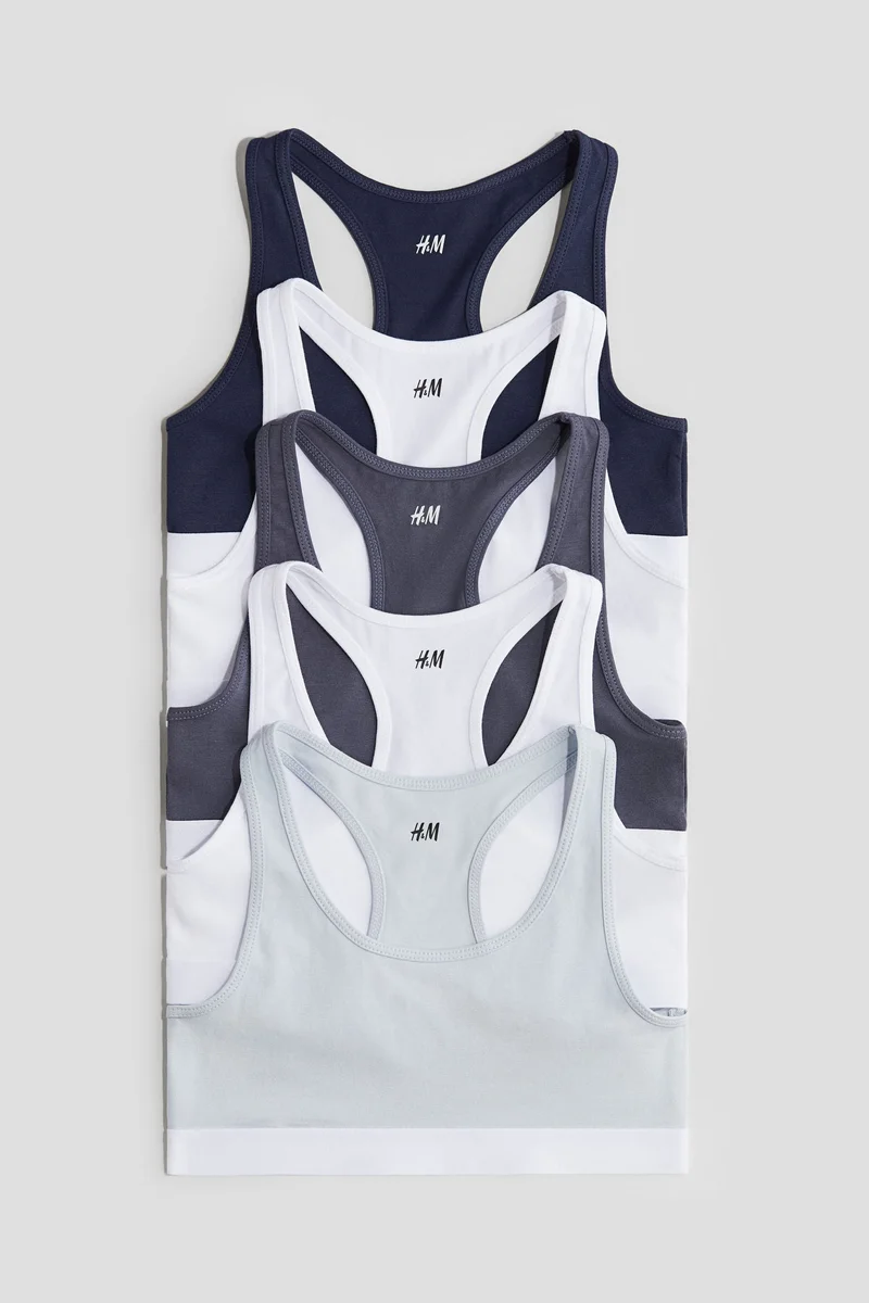 اتش اند ام 5-Pack Cotton Crop Tops