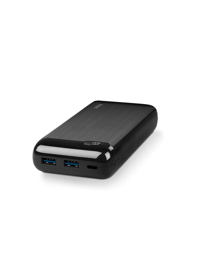 ttec PowerSlim LCD PD 20.000 mAh 20W Powerbank With USB-C Input/Output-Black - Image 3
