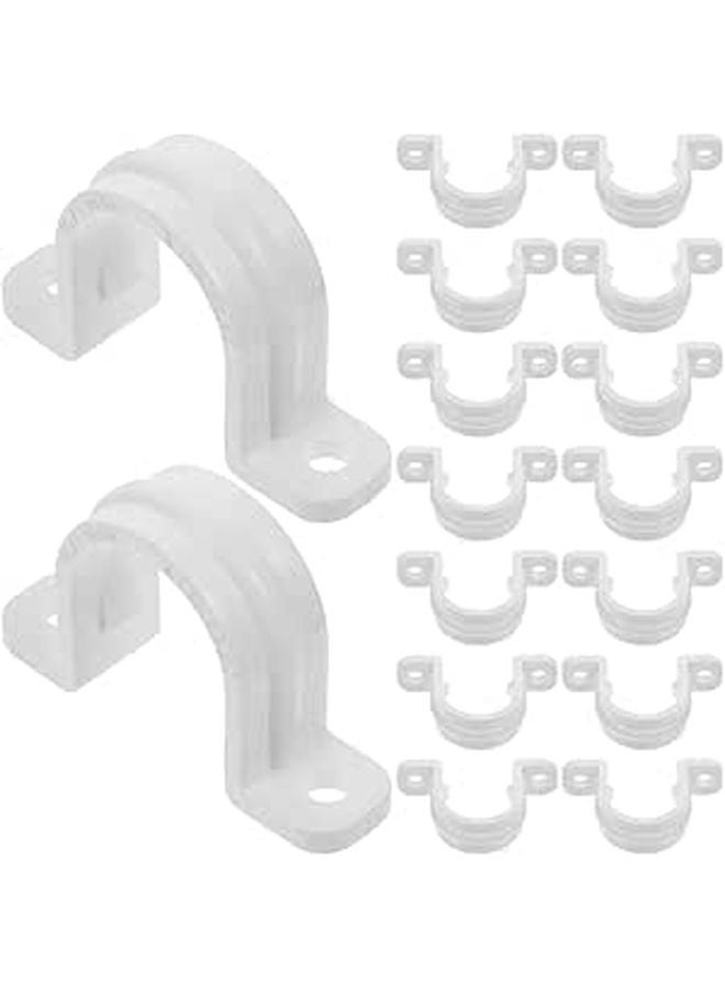 مشبك أنابيب PVC ثقيل القوس على شكل حرف U مقاس 20 مم 30 قطعة لتركيبات السباكة والقنوات الكهربائية - Image 1