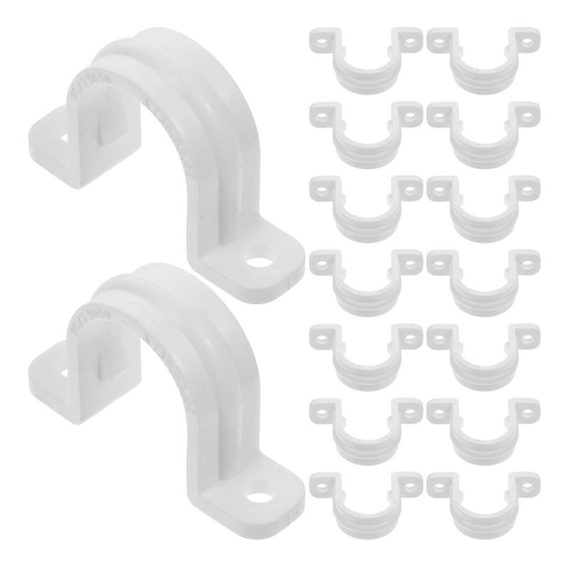 مشبك أنابيب PVC ثقيل القوس على شكل حرف U مقاس 20 مم 30 قطعة لتركيبات السباكة والقنوات الكهربائية - Image 2