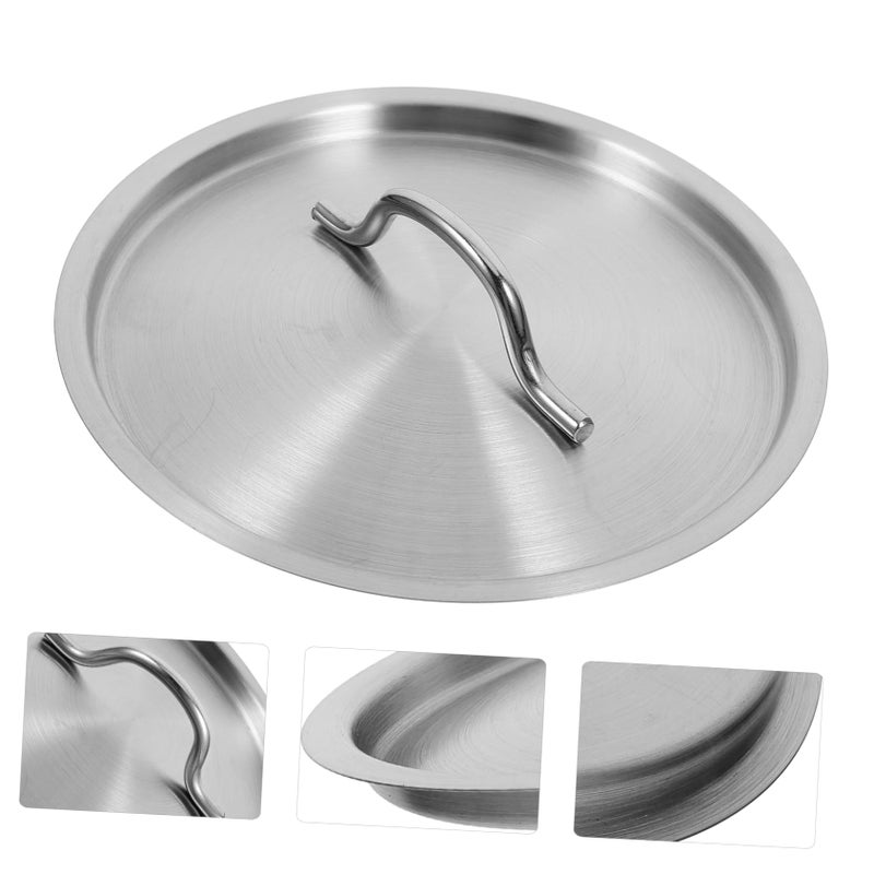 Stainless Steel Pot Lid 19 5 Inch Round Dome Cover Tight Seal - Image 3