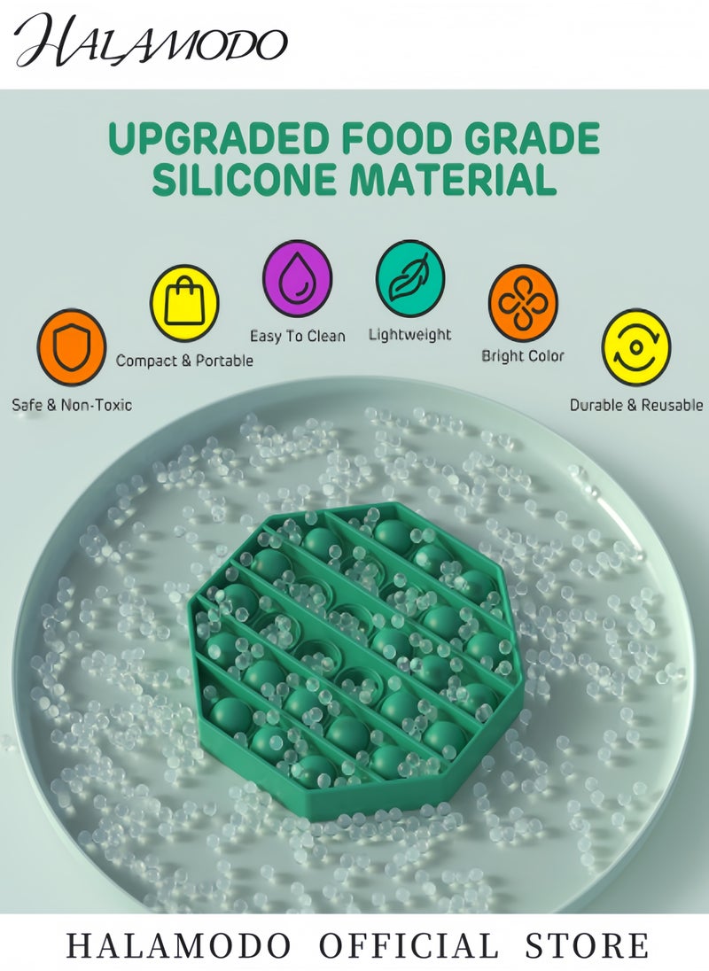 HALAMODO - Pop Fidget Sensory Toys Autism Special Needs Stress Relief Silicone Pressure Relieving Toys Durable & Washable Soft Silicone Squeeze Fidget Toy for Kids Children Adults - Image 1