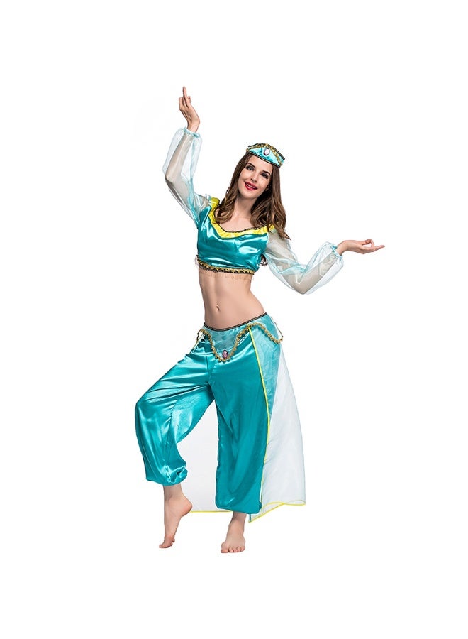 NIBEMINENT Halloween costume, anime role-playing costume, Princess Jasmine dress - Image 1