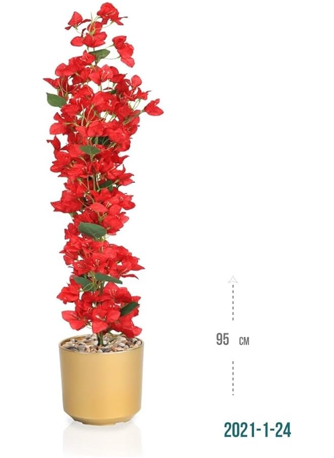 erorex Elegant Artificial Tree Simulation Roses Natural Rose Tree 120Cm  - Image 2