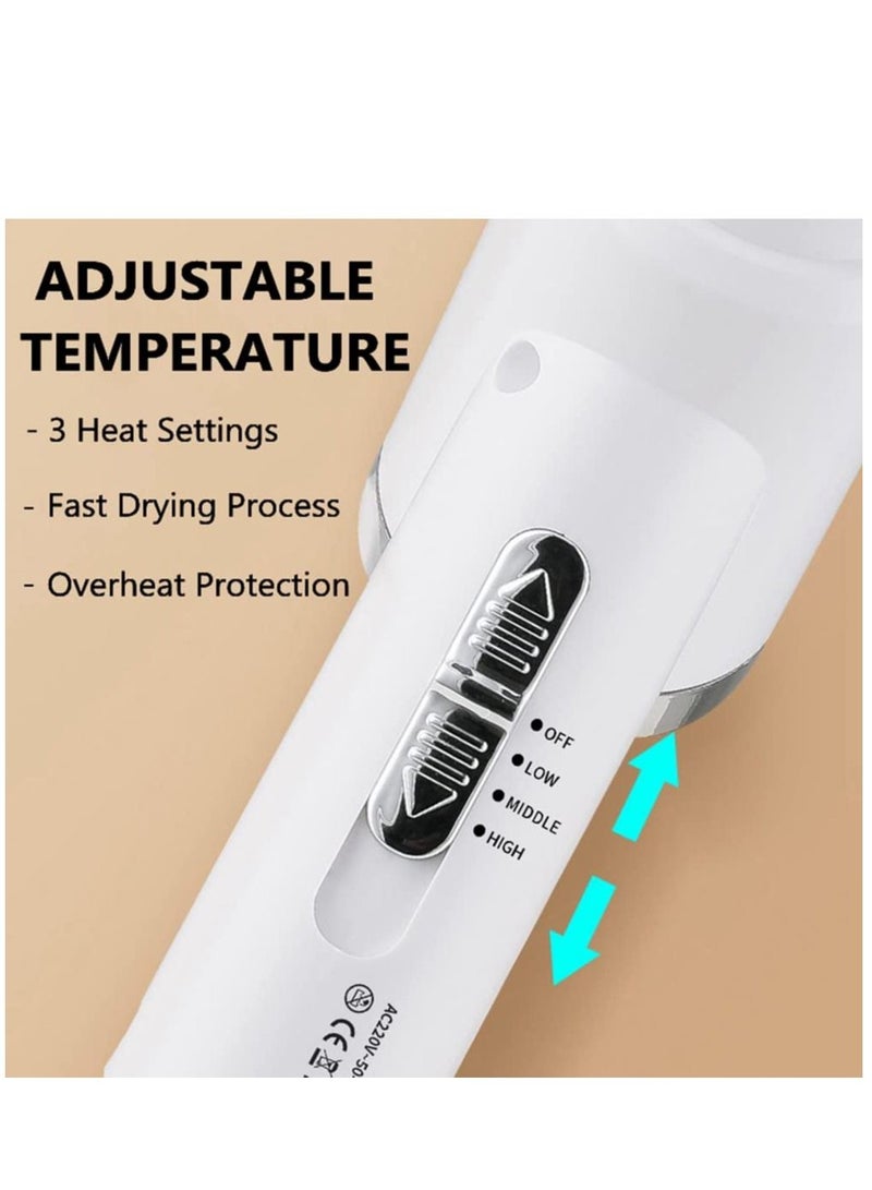 KASTWAVE مجفف شعر الحيوانات الأليفة مجفف شعر الحيوانات الأليفة المطور مع فرشاة 3 إعدادات حرارة زر واحد لإزالة الشعر محمول هادئ منفاخ كلب احترافي لمسة تجميل منزلية لمحبوبتك الصغيرة والمتوسطة من القطط والكلاب - Image 4