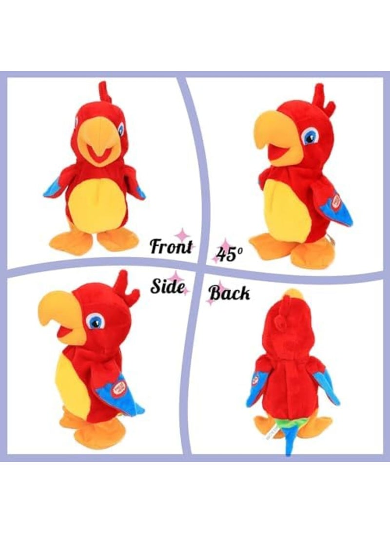 SYOSI Talking Parrot Interactive Animated Toy, Repeats What You Say, Walking Electric Plush Buddy for Toddlers, Fun Speaking Plush Companion for Birthdays and Festivals (8'', Multicolor) - Image 5