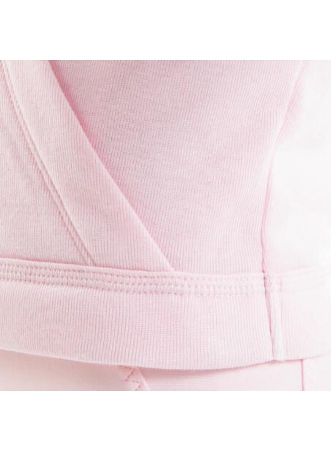STAREVER Girls' Ballet Wrap-Over Top - Pink  - Image 4