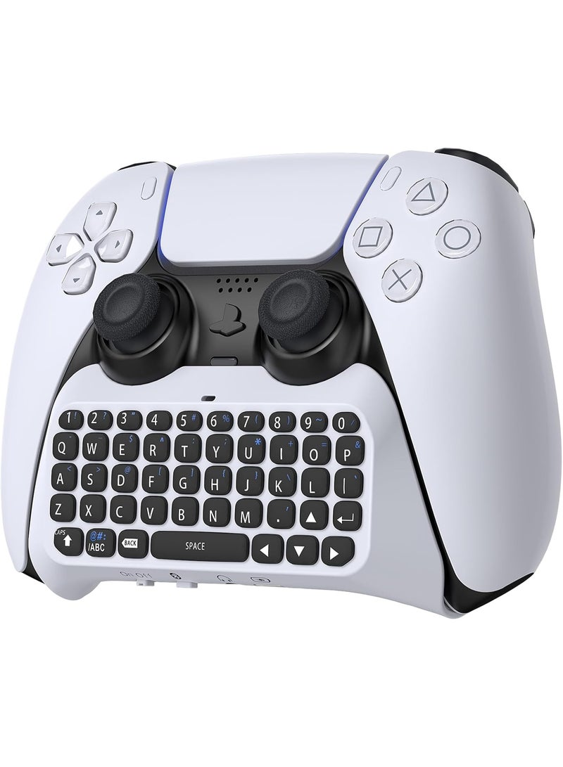 جاي واي إس لوحة مفاتيح وحدة تحكم لاسلكية لجهاز PS5، لوحة تحكم صغيرة محمولة بتقنية البلوتوث 3.0 مع مكبر صوت مدمج ومقبس صوت 3.5 مم للوحة الدردشة الصوتية للبلاي ستيشن 5 للمراسلة والدردشة المباشرة للألعاب - Image 1