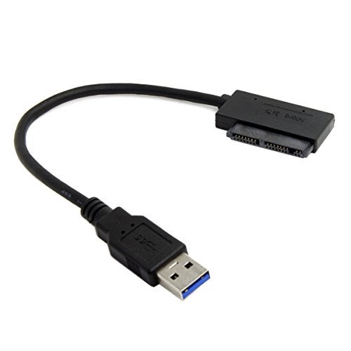 cablecc USB 3.0 to Micro SATA 7+9 16 Pin 1.8" 90 Degree Angled Hard Disk Driver SSD Adapter Cable 10cm - Image 1
