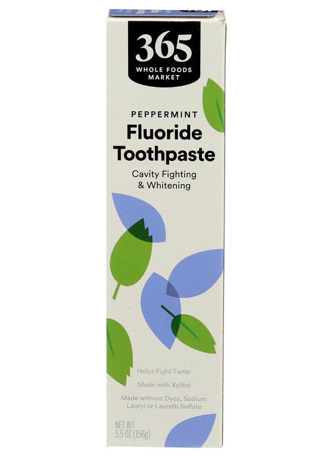 365 by Whole Foods Market 365 by Whole Foods Market, Fluoride Cavity Fighting and Whitening Toothpaste, 5.5 Ounce  - Image 1