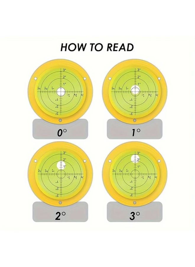 مجموعة مستوى الأرواح الأكريليكية الصفراء مع عرض رقمي، دقة 0.01 مم، مقاس 90 × 17 مم - Image 3