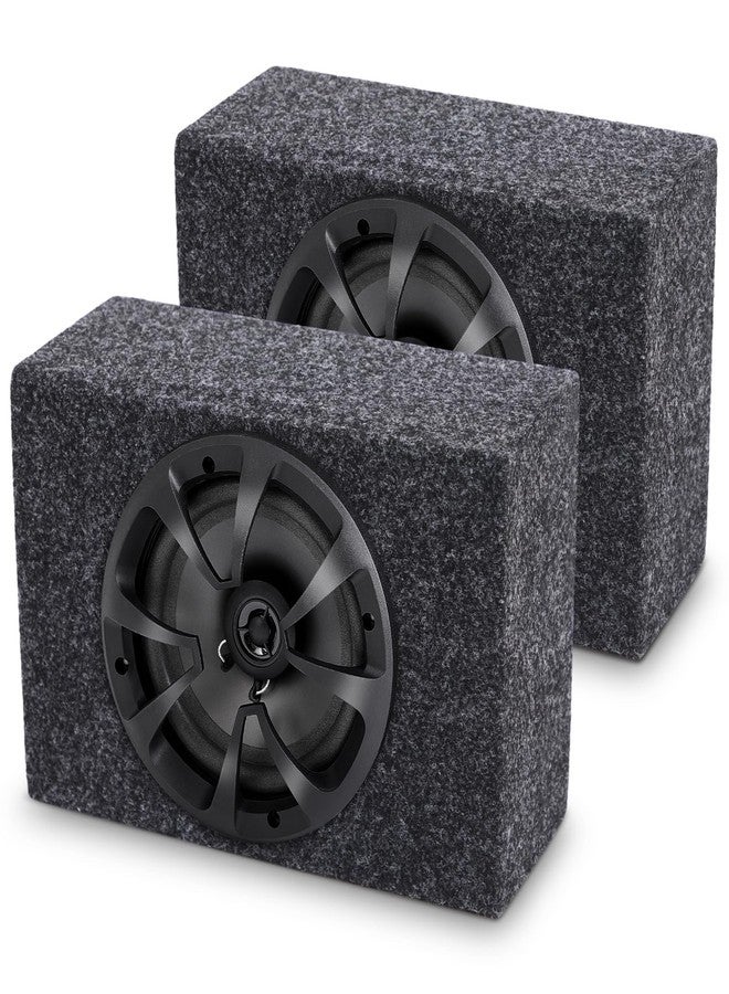 Datanly 2 Pack 2-Way Coaxial Car Audio Speakers with Speaker Box Enclosures Set 6.5" 100 W Sturdy Constructed Car Stereo and Sound System Accessories Portable Audio Equipment for Vehicles - Image 1